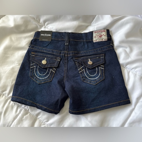 True Religion Girls Blue Denim Shorts - Picture 5 of 6